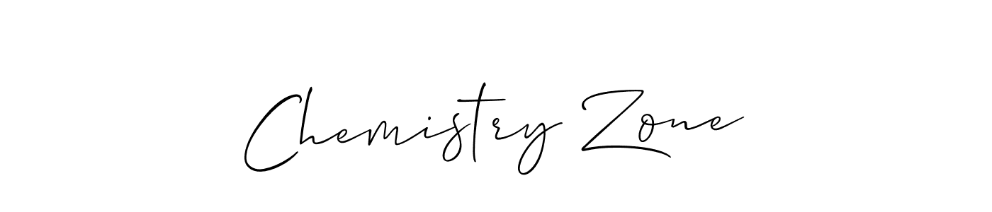 Design your own signature with our free online signature maker. With this signature software, you can create a handwritten (Allison_Script) signature for name Chemistry Zone. Chemistry Zone signature style 2 images and pictures png