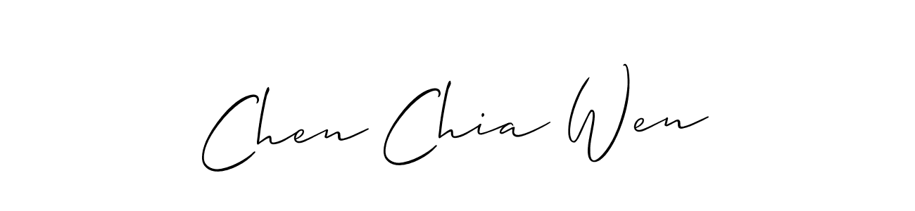 Use a signature maker to create a handwritten signature online. With this signature software, you can design (Allison_Script) your own signature for name Chen Chia Wen. Chen Chia Wen signature style 2 images and pictures png