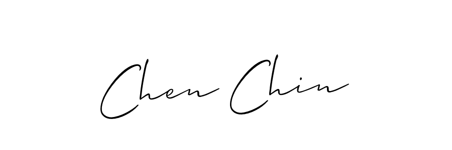 Design your own signature with our free online signature maker. With this signature software, you can create a handwritten (Allison_Script) signature for name Chen Chin. Chen Chin signature style 2 images and pictures png