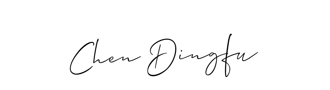 Chen Dingfu stylish signature style. Best Handwritten Sign (Allison_Script) for my name. Handwritten Signature Collection Ideas for my name Chen Dingfu. Chen Dingfu signature style 2 images and pictures png