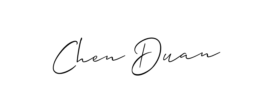 Allison_Script is a professional signature style that is perfect for those who want to add a touch of class to their signature. It is also a great choice for those who want to make their signature more unique. Get Chen Duan name to fancy signature for free. Chen Duan signature style 2 images and pictures png