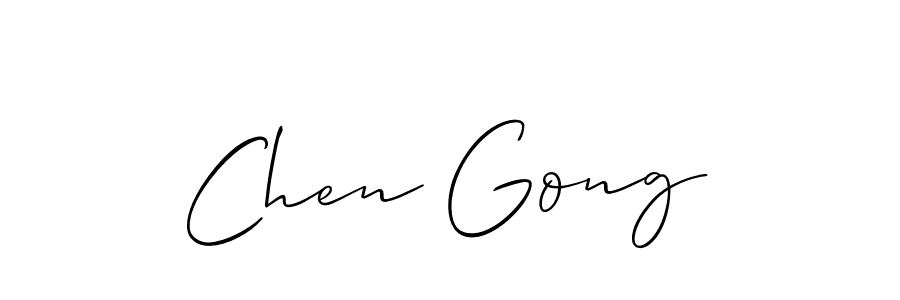 Design your own signature with our free online signature maker. With this signature software, you can create a handwritten (Allison_Script) signature for name Chen Gong. Chen Gong signature style 2 images and pictures png