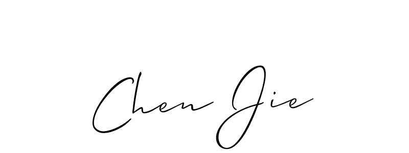 Chen Jie stylish signature style. Best Handwritten Sign (Allison_Script) for my name. Handwritten Signature Collection Ideas for my name Chen Jie. Chen Jie signature style 2 images and pictures png