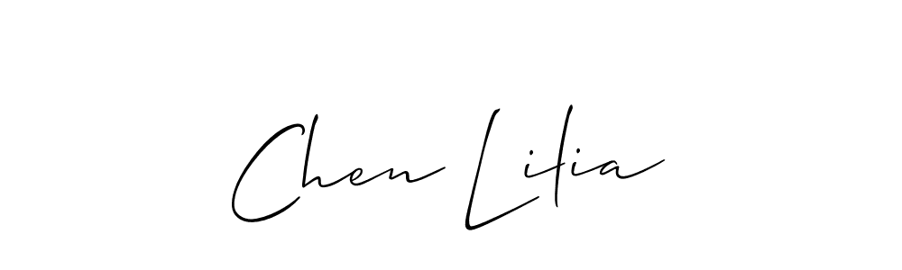 Similarly Allison_Script is the best handwritten signature design. Signature creator online .You can use it as an online autograph creator for name Chen Lilia. Chen Lilia signature style 2 images and pictures png