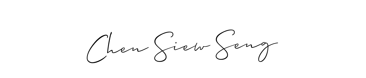 Make a short Chen Siew Seng signature style. Manage your documents anywhere anytime using Allison_Script. Create and add eSignatures, submit forms, share and send files easily. Chen Siew Seng signature style 2 images and pictures png