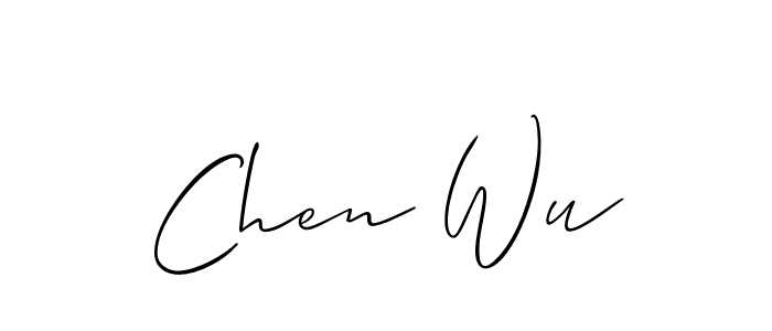You should practise on your own different ways (Allison_Script) to write your name (Chen Wu) in signature. don't let someone else do it for you. Chen Wu signature style 2 images and pictures png