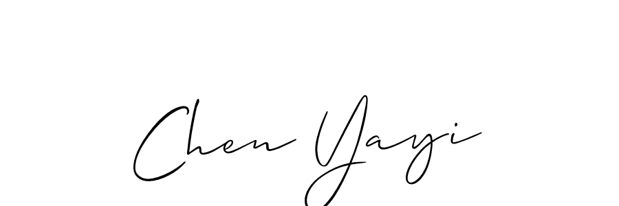 Use a signature maker to create a handwritten signature online. With this signature software, you can design (Allison_Script) your own signature for name Chen Yayi. Chen Yayi signature style 2 images and pictures png