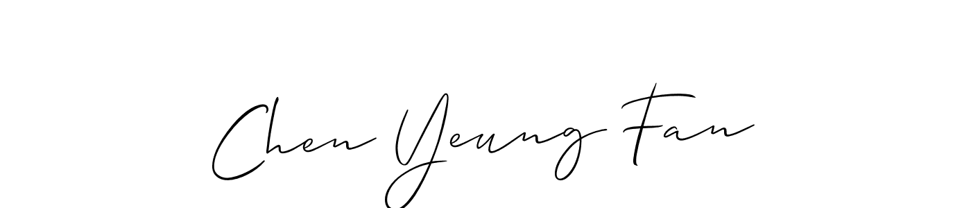 Make a beautiful signature design for name Chen Yeung Fan. With this signature (Allison_Script) style, you can create a handwritten signature for free. Chen Yeung Fan signature style 2 images and pictures png