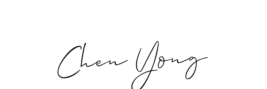 You should practise on your own different ways (Allison_Script) to write your name (Chen Yong) in signature. don't let someone else do it for you. Chen Yong signature style 2 images and pictures png