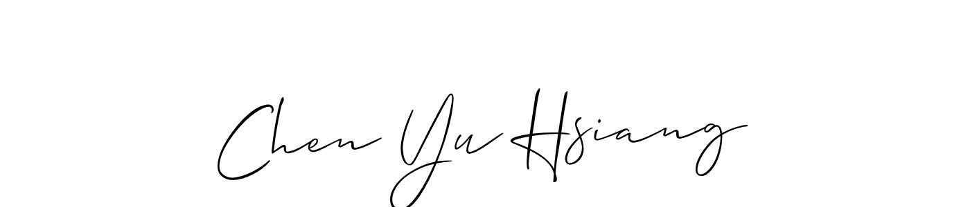 if you are searching for the best signature style for your name Chen Yu Hsiang. so please give up your signature search. here we have designed multiple signature styles  using Allison_Script. Chen Yu Hsiang signature style 2 images and pictures png