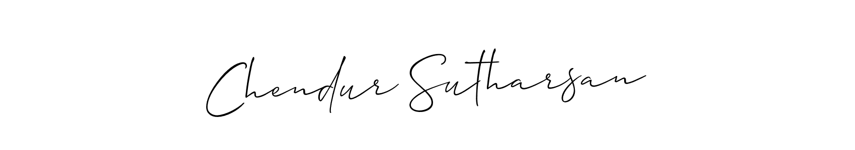 Design your own signature with our free online signature maker. With this signature software, you can create a handwritten (Allison_Script) signature for name Chendur Sutharsan. Chendur Sutharsan signature style 2 images and pictures png