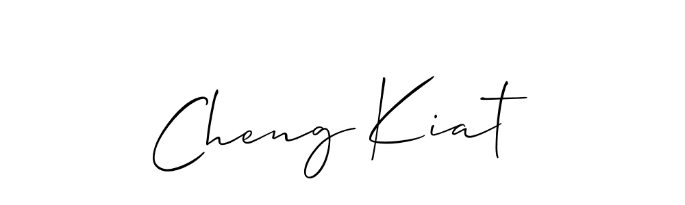 Similarly Allison_Script is the best handwritten signature design. Signature creator online .You can use it as an online autograph creator for name Cheng Kiat. Cheng Kiat signature style 2 images and pictures png