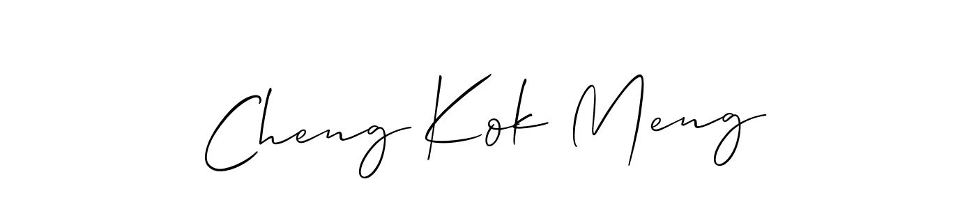 How to make Cheng Kok Meng signature? Allison_Script is a professional autograph style. Create handwritten signature for Cheng Kok Meng name. Cheng Kok Meng signature style 2 images and pictures png