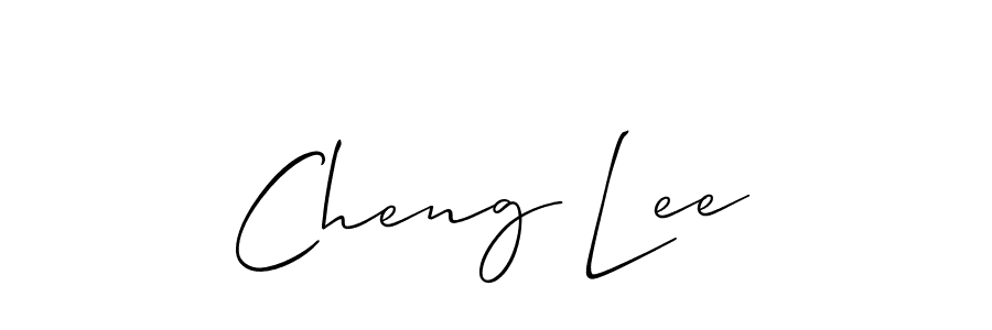 You should practise on your own different ways (Allison_Script) to write your name (Cheng Lee) in signature. don't let someone else do it for you. Cheng Lee signature style 2 images and pictures png