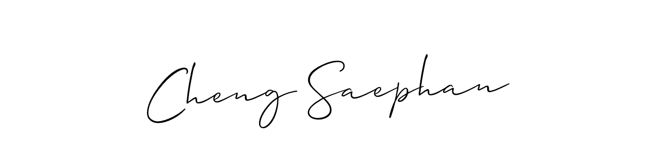 Design your own signature with our free online signature maker. With this signature software, you can create a handwritten (Allison_Script) signature for name Cheng Saephan. Cheng Saephan signature style 2 images and pictures png