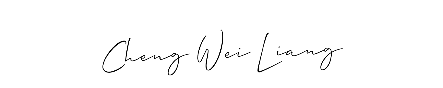 if you are searching for the best signature style for your name Cheng Wei Liang. so please give up your signature search. here we have designed multiple signature styles  using Allison_Script. Cheng Wei Liang signature style 2 images and pictures png