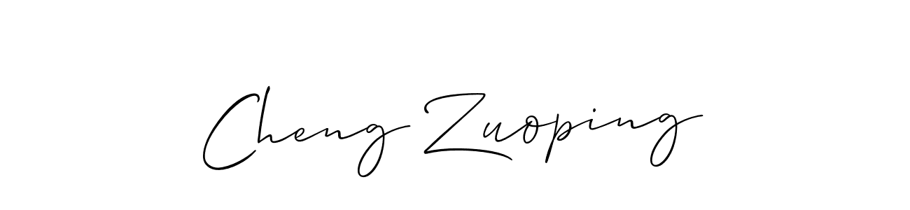 Design your own signature with our free online signature maker. With this signature software, you can create a handwritten (Allison_Script) signature for name Cheng Zuoping. Cheng Zuoping signature style 2 images and pictures png