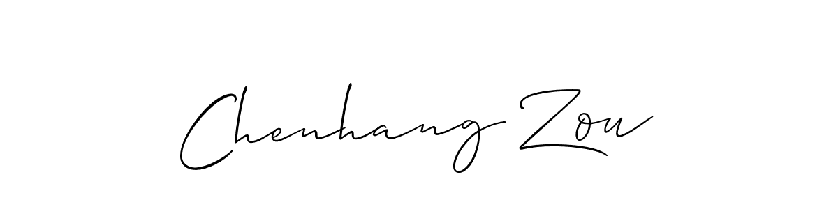 Also You can easily find your signature by using the search form. We will create Chenhang Zou name handwritten signature images for you free of cost using Allison_Script sign style. Chenhang Zou signature style 2 images and pictures png