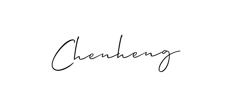 Chenheng stylish signature style. Best Handwritten Sign (Allison_Script) for my name. Handwritten Signature Collection Ideas for my name Chenheng. Chenheng signature style 2 images and pictures png