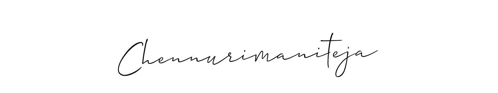 if you are searching for the best signature style for your name Chennurimaniteja. so please give up your signature search. here we have designed multiple signature styles  using Allison_Script. Chennurimaniteja signature style 2 images and pictures png