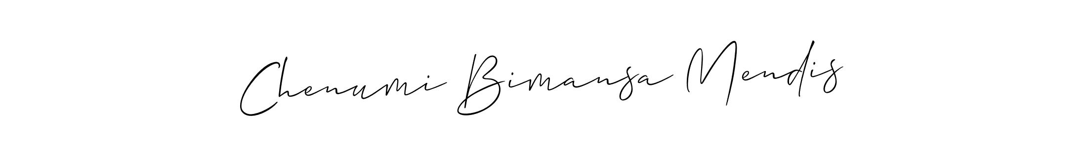 Once you've used our free online signature maker to create your best signature Allison_Script style, it's time to enjoy all of the benefits that Chenumi Bimansa Mendis name signing documents. Chenumi Bimansa Mendis signature style 2 images and pictures png