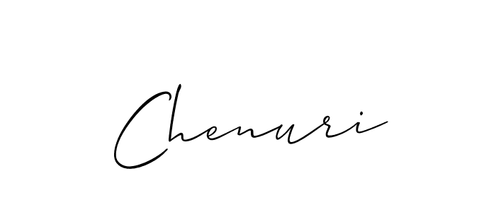 Create a beautiful signature design for name Chenuri. With this signature (Allison_Script) fonts, you can make a handwritten signature for free. Chenuri signature style 2 images and pictures png