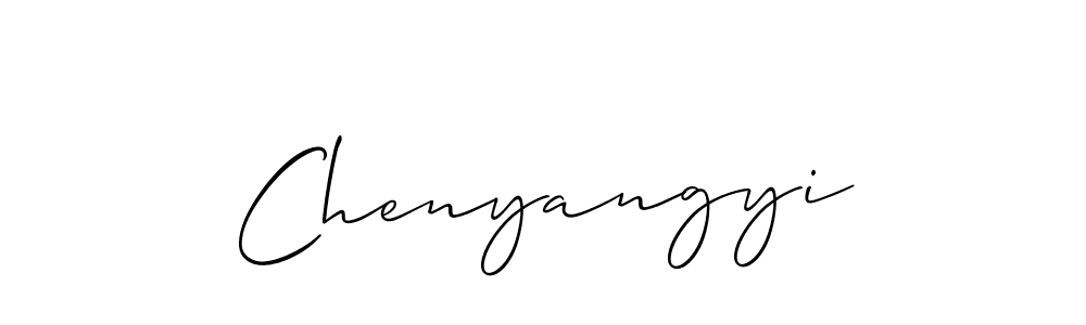 Use a signature maker to create a handwritten signature online. With this signature software, you can design (Allison_Script) your own signature for name Chenyangyi. Chenyangyi signature style 2 images and pictures png
