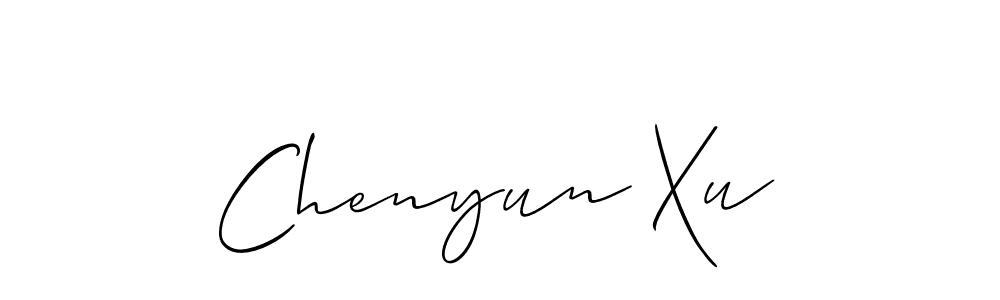 The best way (Allison_Script) to make a short signature is to pick only two or three words in your name. The name Chenyun Xu include a total of six letters. For converting this name. Chenyun Xu signature style 2 images and pictures png