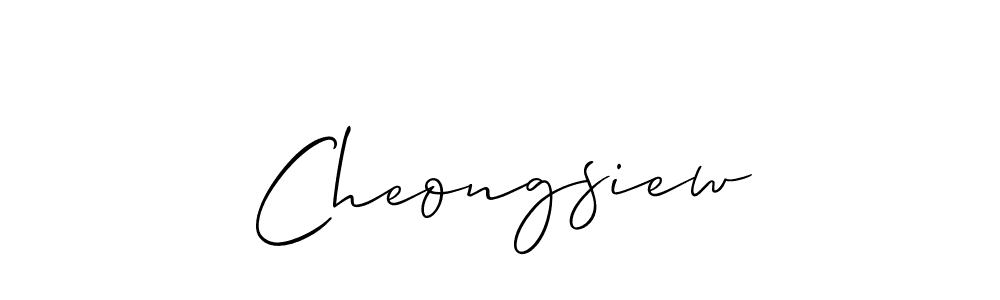 Once you've used our free online signature maker to create your best signature Allison_Script style, it's time to enjoy all of the benefits that Cheongsiew name signing documents. Cheongsiew signature style 2 images and pictures png