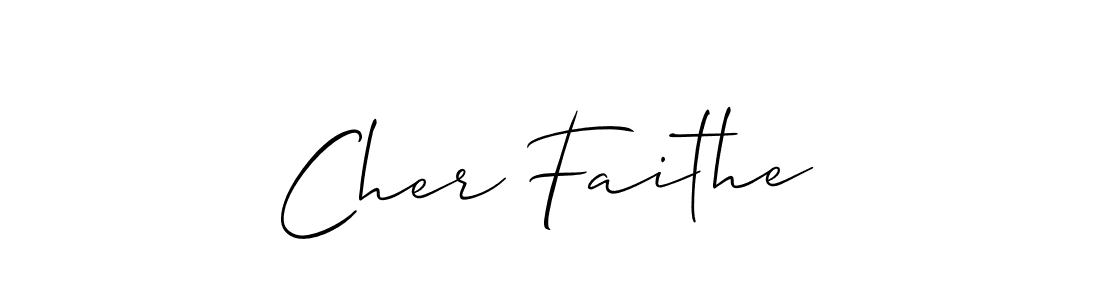 Create a beautiful signature design for name Cher Faithe. With this signature (Allison_Script) fonts, you can make a handwritten signature for free. Cher Faithe signature style 2 images and pictures png