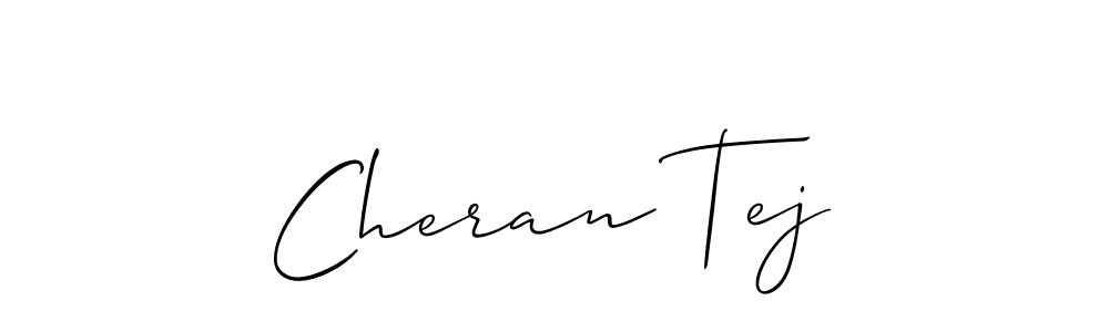 Use a signature maker to create a handwritten signature online. With this signature software, you can design (Allison_Script) your own signature for name Cheran Tej. Cheran Tej signature style 2 images and pictures png