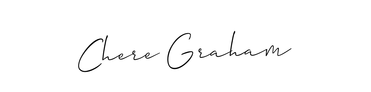 Create a beautiful signature design for name Chere Graham. With this signature (Allison_Script) fonts, you can make a handwritten signature for free. Chere Graham signature style 2 images and pictures png