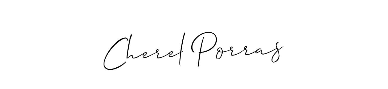 Best and Professional Signature Style for Cherel Porras. Allison_Script Best Signature Style Collection. Cherel Porras signature style 2 images and pictures png