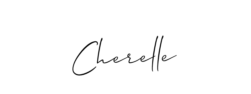 Also You can easily find your signature by using the search form. We will create Cherelle name handwritten signature images for you free of cost using Allison_Script sign style. Cherelle signature style 2 images and pictures png