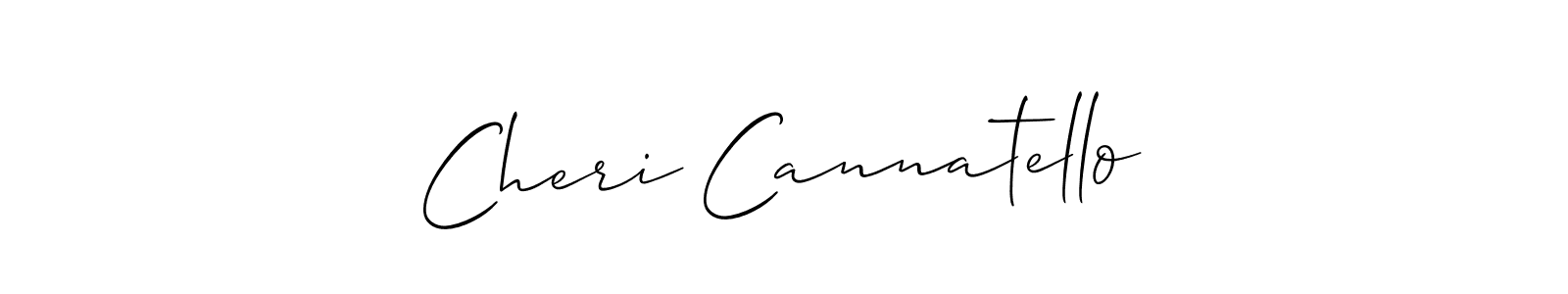 Cheri Cannatello stylish signature style. Best Handwritten Sign (Allison_Script) for my name. Handwritten Signature Collection Ideas for my name Cheri Cannatello. Cheri Cannatello signature style 2 images and pictures png