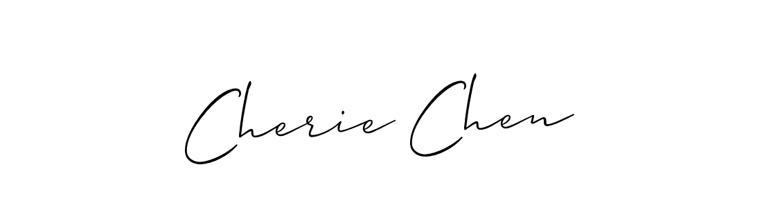 Create a beautiful signature design for name Cherie Chen. With this signature (Allison_Script) fonts, you can make a handwritten signature for free. Cherie Chen signature style 2 images and pictures png