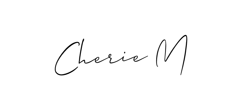 if you are searching for the best signature style for your name Cherie M. so please give up your signature search. here we have designed multiple signature styles  using Allison_Script. Cherie M signature style 2 images and pictures png