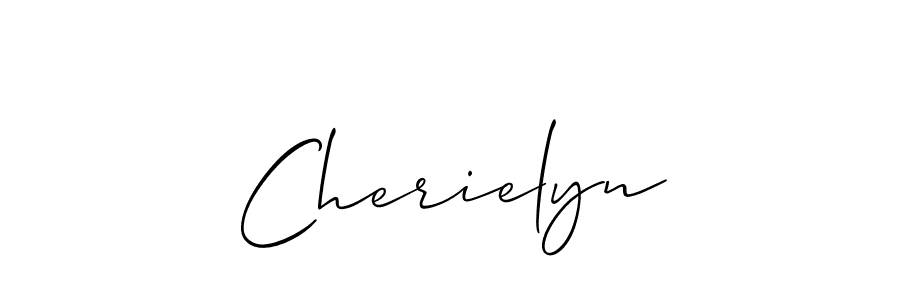 How to make Cherielyn name signature. Use Allison_Script style for creating short signs online. This is the latest handwritten sign. Cherielyn signature style 2 images and pictures png