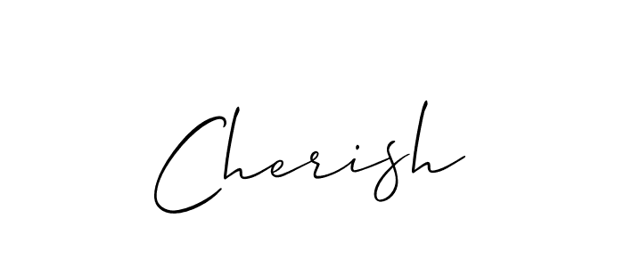 How to make Cherish signature? Allison_Script is a professional autograph style. Create handwritten signature for Cherish name. Cherish signature style 2 images and pictures png