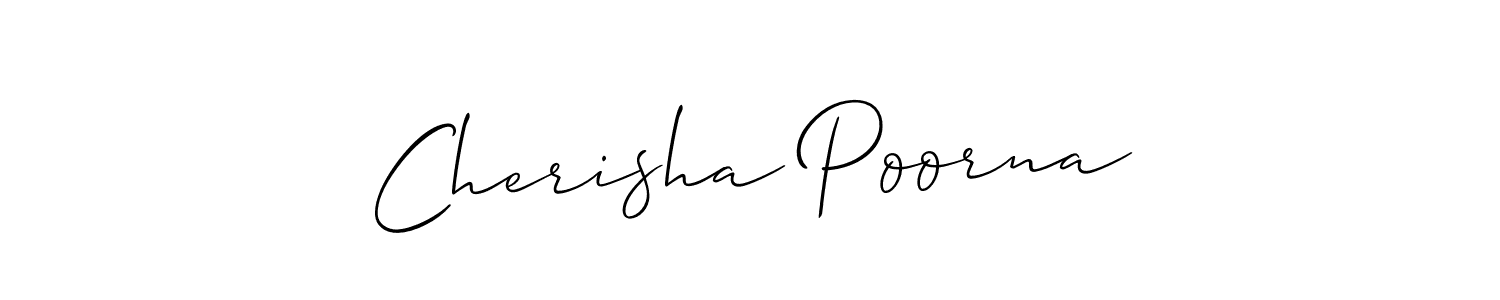 Make a beautiful signature design for name Cherisha Poorna. Use this online signature maker to create a handwritten signature for free. Cherisha Poorna signature style 2 images and pictures png