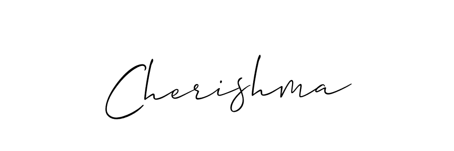 How to make Cherishma signature? Allison_Script is a professional autograph style. Create handwritten signature for Cherishma name. Cherishma signature style 2 images and pictures png