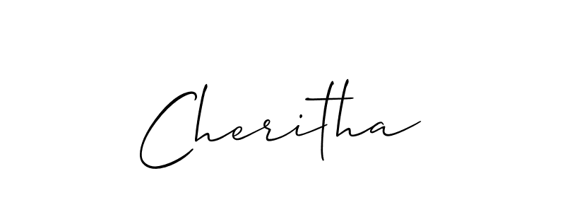 Also we have Cheritha name is the best signature style. Create professional handwritten signature collection using Allison_Script autograph style. Cheritha signature style 2 images and pictures png