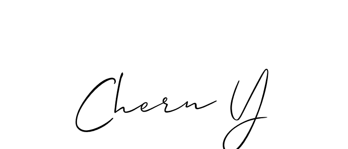 It looks lik you need a new signature style for name Chern Y. Design unique handwritten (Allison_Script) signature with our free signature maker in just a few clicks. Chern Y signature style 2 images and pictures png