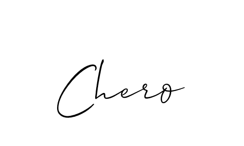 How to make Chero name signature. Use Allison_Script style for creating short signs online. This is the latest handwritten sign. Chero signature style 2 images and pictures png
