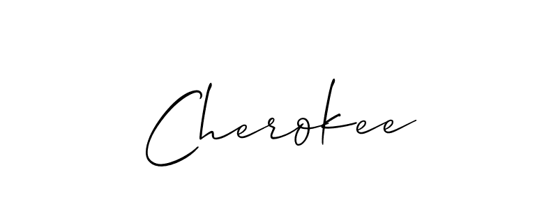 How to make Cherokee signature? Allison_Script is a professional autograph style. Create handwritten signature for Cherokee name. Cherokee signature style 2 images and pictures png