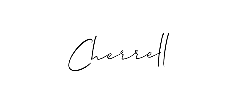 How to make Cherrell signature? Allison_Script is a professional autograph style. Create handwritten signature for Cherrell name. Cherrell signature style 2 images and pictures png