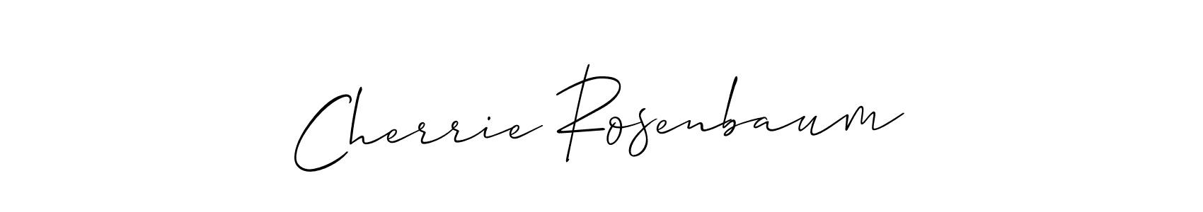 The best way (Allison_Script) to make a short signature is to pick only two or three words in your name. The name Cherrie Rosenbaum include a total of six letters. For converting this name. Cherrie Rosenbaum signature style 2 images and pictures png