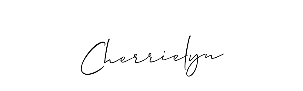 Allison_Script is a professional signature style that is perfect for those who want to add a touch of class to their signature. It is also a great choice for those who want to make their signature more unique. Get Cherrielyn name to fancy signature for free. Cherrielyn signature style 2 images and pictures png