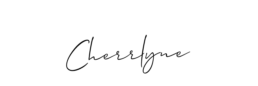 Allison_Script is a professional signature style that is perfect for those who want to add a touch of class to their signature. It is also a great choice for those who want to make their signature more unique. Get Cherrlyne name to fancy signature for free. Cherrlyne signature style 2 images and pictures png