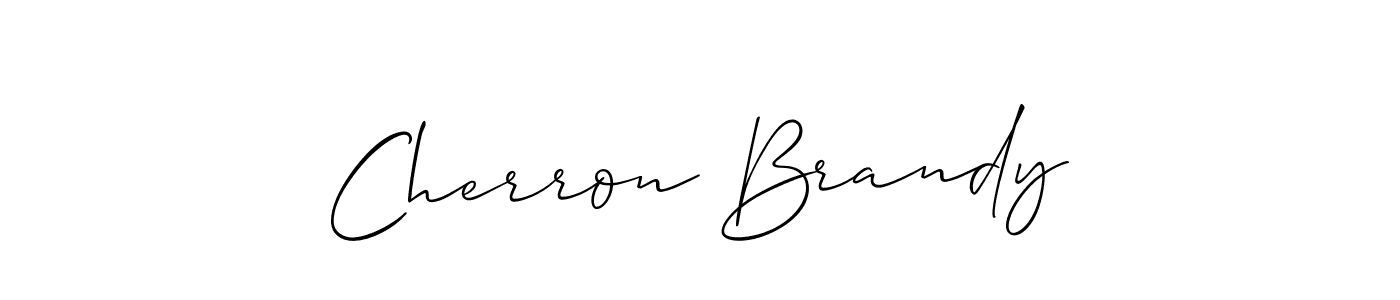 You should practise on your own different ways (Allison_Script) to write your name (Cherron Brandy) in signature. don't let someone else do it for you. Cherron Brandy signature style 2 images and pictures png